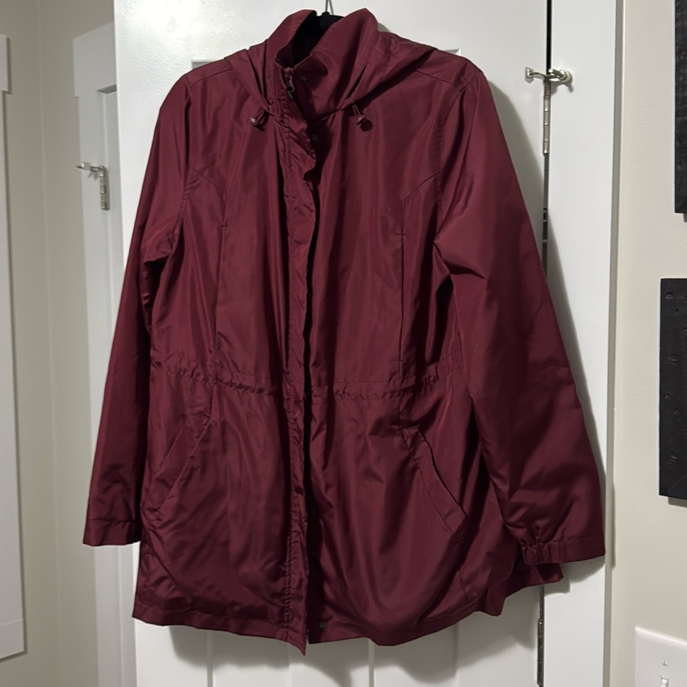 NWOT A New Day Women's Rain Jacket in Maroon
